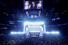 Republican presidential nominee and former U.S. President Donald Trump appears on stage July 18 to deliver his acceptance speech on the fourth and final day of the Republican National Convention at the Fiserv Forum in Milwaukee. (OSV News/Reuters/Mike Segar)