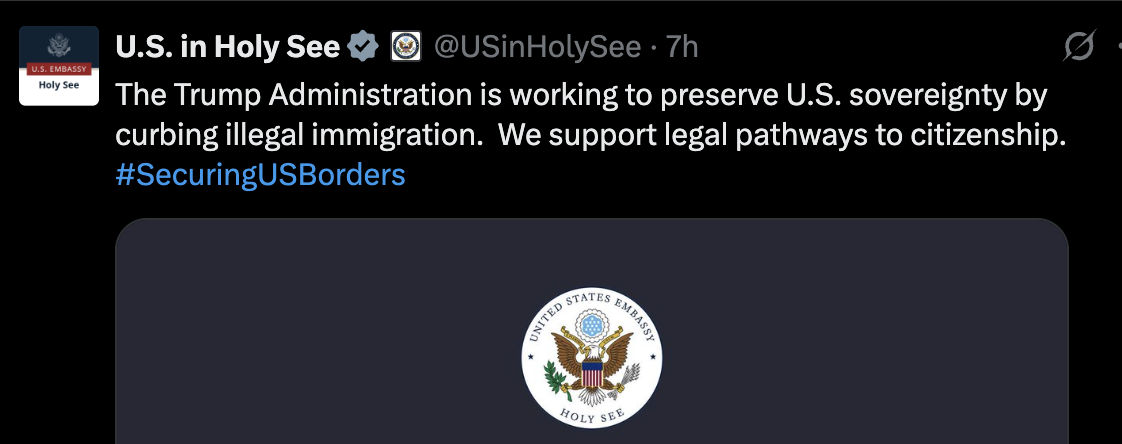 US embassy to Holy See X page 
