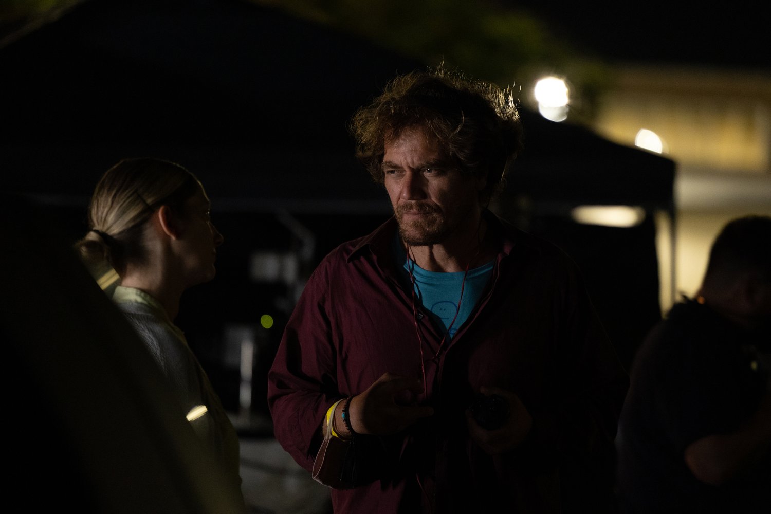 Director Michael Shannon and actor Judy Greer on the set of "Eric LaRue." (Magnolia Pictures)