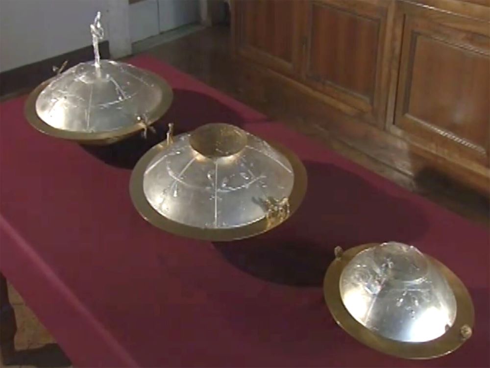 Cardinal electors place their ballots in these urns during the conclave. 