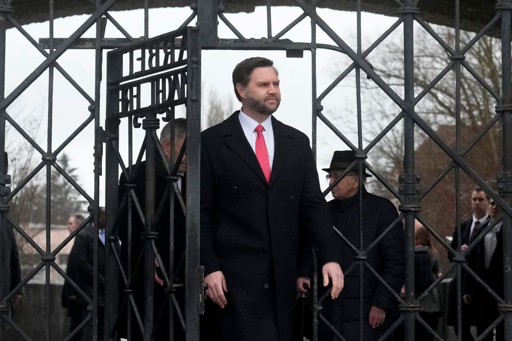 JD Vance enters Dachau.