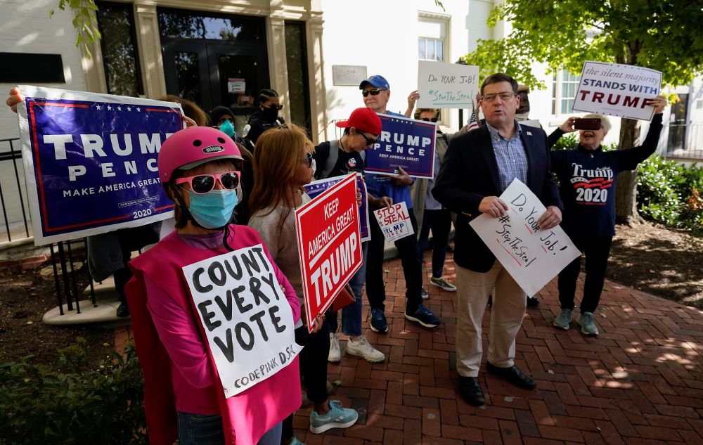 Ed Martin at protest