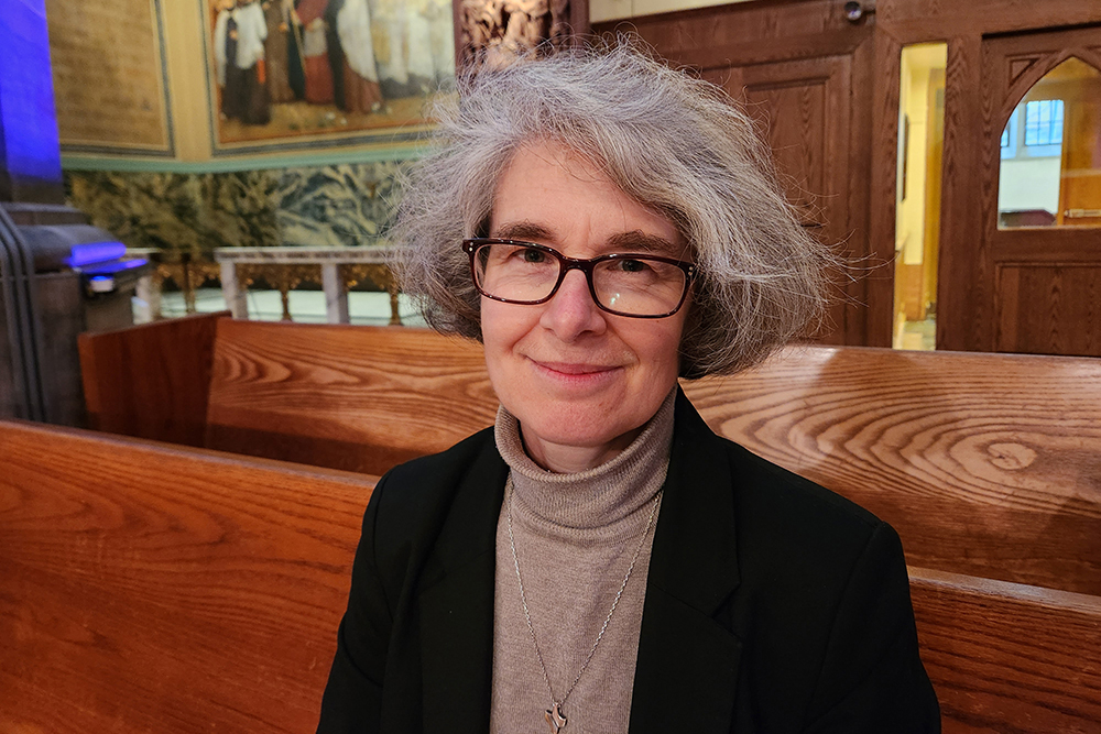 Sr. Nathalie Becquart, undersecretary of the Vatican's General Secretariat of the Synod, told GSR in a March 28, 2023, interview at a Manhattan church that she will vote during the October Synod of Bishops on synodality. (GSR photo/Chris Herlinger)