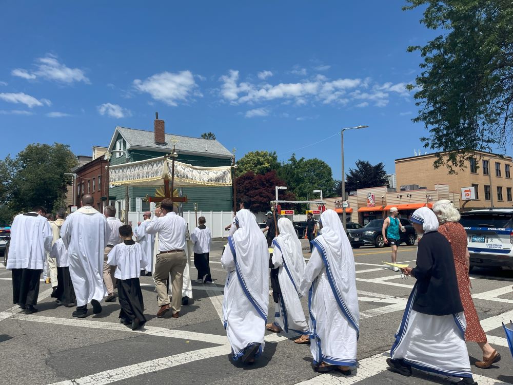 procession through Boston streets