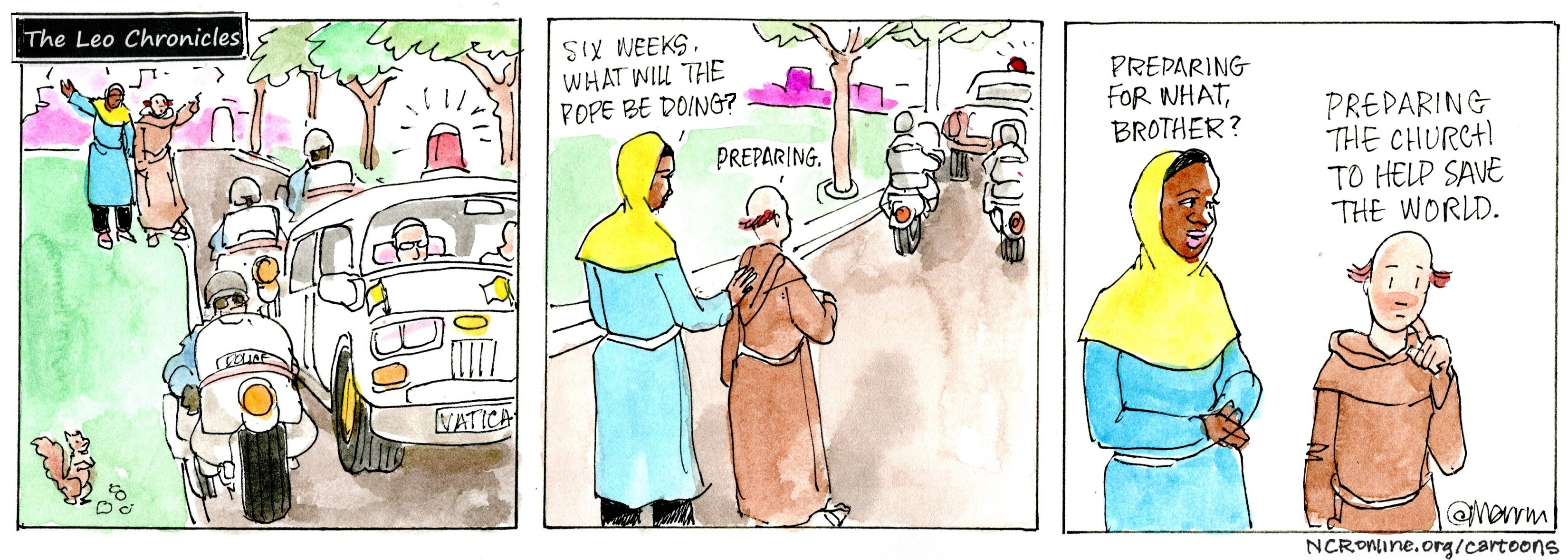 What will the pope be doing for six weeks?