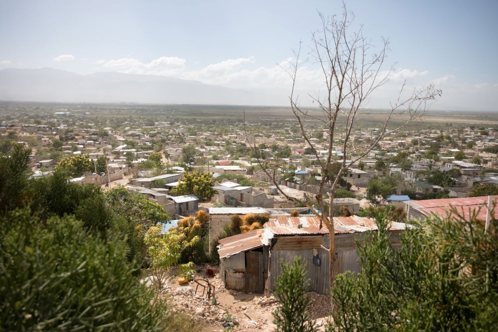 Aerial view of neighborhood outside Port-au-Prince, Haiti