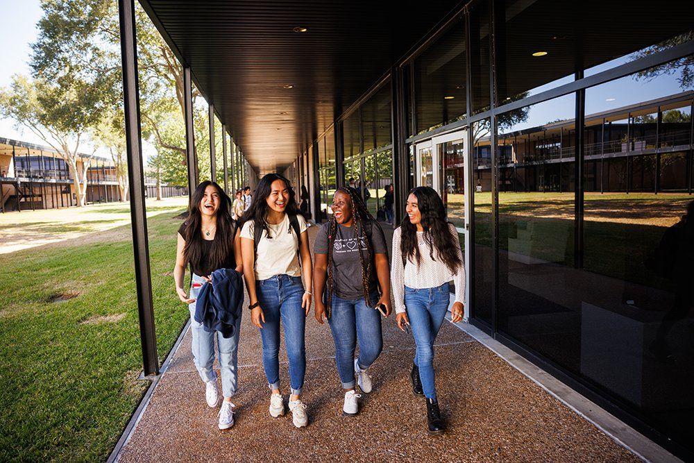 Students on the University of St. Thomas campus in Houston, Texas, are pictured in this undated photo. (OSV News/Courtesy of University of St. Thomas)