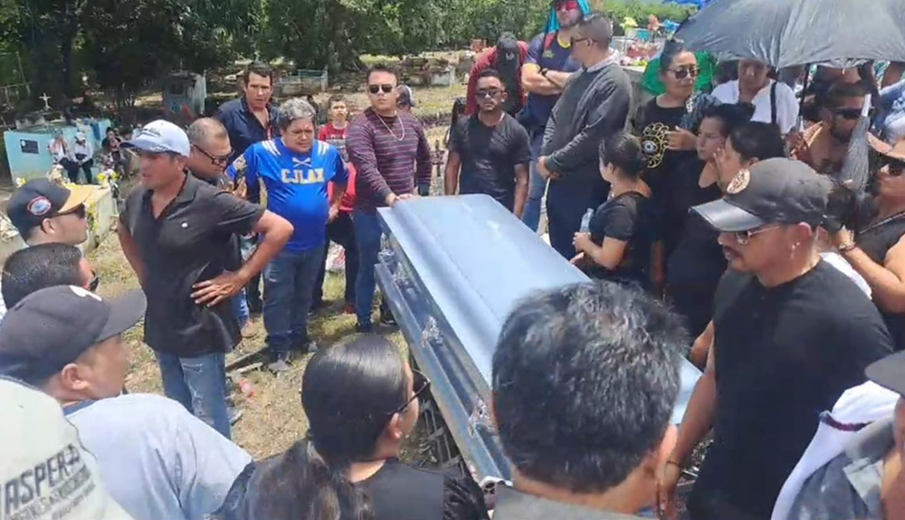 Family members and neighbors attend Carlos Roberto Montoya Valdez's funeral, in his hometown in Jutiapa, Guatemala, Sept. 7, 2025.  (Courtesy of the Montoya family)