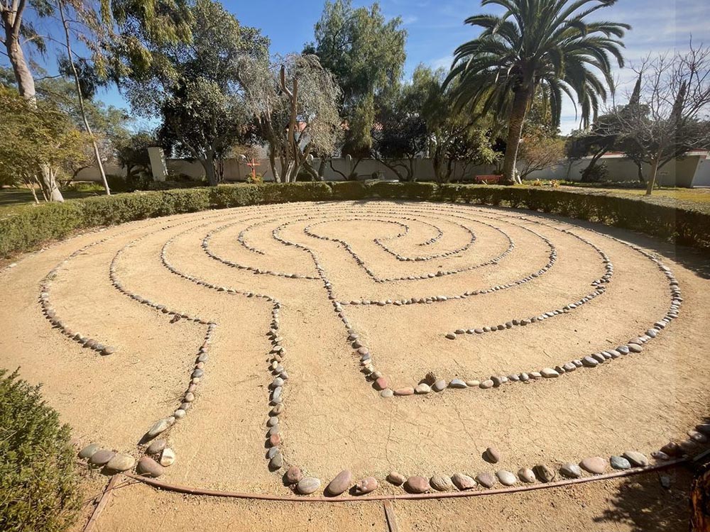 The labyrinth at Mission San Luis Rey in Oceanside, California (Jen Jauregui)