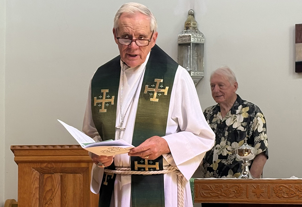 The Rev. Wesley Granberg-Michaelson is pictured leading a liturgy in an undated photo. (Courtesy of Wesley Granberg-Michaelson)