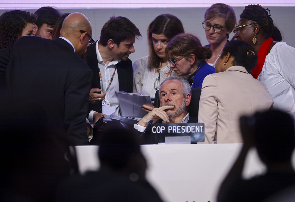 André Corrêa do Lago, COP30 president, presides at the closing plenary meeting of the United Nations climate change conference in Belém, Brazil, Nov. 22. (COP30 Brasil Amazônia/PR/Rafa Neddermeyer)