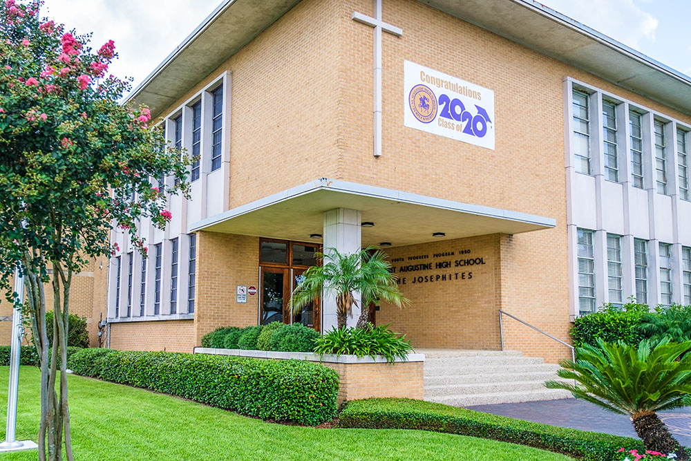 St. Augustine High School in New Orleans, photographed in July 2020 (Dreamstime/William Morgan)