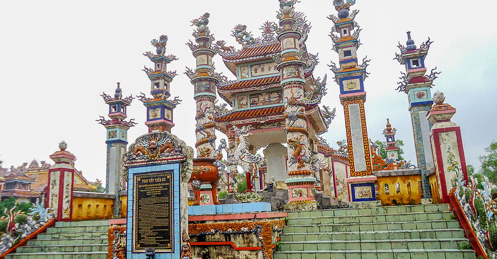 The tomb of Nguyen Van Linh, one of An Bang's founding ancestors, who died in 1588. The 100-square-meter tomb was restored by villagers in 2008 as part of efforts to preserve the community's ancestral heritage. (Joachim Pham)