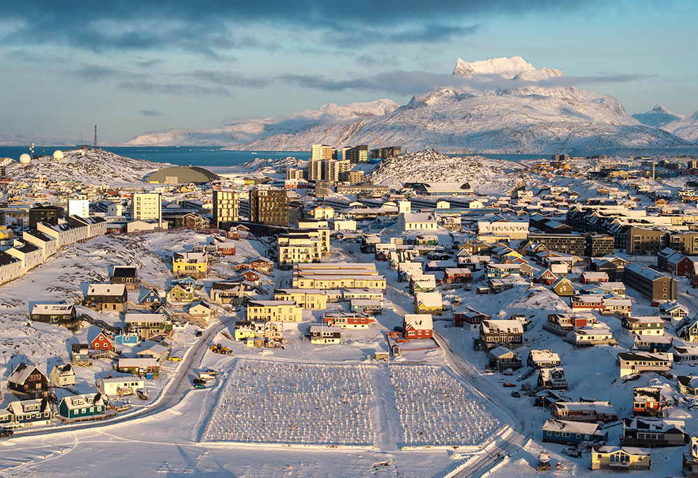 A drone view shows a general view of Nuuk, Greenland, Jan. 15, 2026. A top Danish official said Jan. 14 that a "fundamental disagreement" over Greenland remains with President Donald Trump after holding highly anticipated White House talks with Vice President JD Vance and Secretary of State Marco Rubio. (OSV News/Reuters/Marko Djurica)