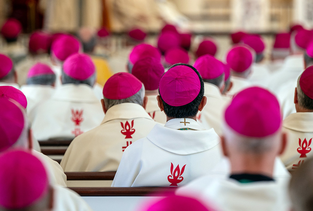 U.S. bishops gather for Mass at the Basilica of the National Shrine of the Assumption of the Blessed Virgin Mary in Baltimore in a November 2024 file photo. (OSV News/Catholic Review/Kevin J. Parks)