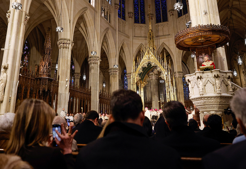 Archbishop Ronald A. Hicks delivers the homily during his installation Mass as the new archbishop of New York at St. Patrick's Cathedral in New York City Feb. 6, 2026. (OSV News/Stefan Jeremiah pool via Reuters)