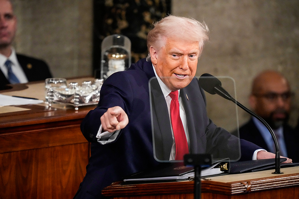 President Donald Trump delivers his State of the Union address to a joint session of Congress in the House chamber at the U.S. Capitol in Washington, Feb. 24, 2026. (AP/Alex Brandon)
