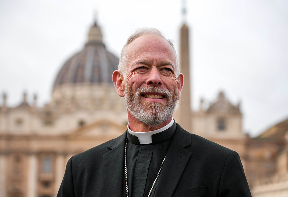 U.S. Archbishop Alexander K. Sample of Portland, Oregon, poses for a photo at the Vatican Feb. 11, 2026. (CNS/Lola Gomez)