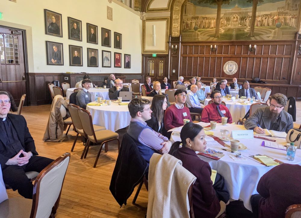 Attendees at a conference entitled "The Rule of Law and the Common Good," held March 12-13 at Boston College (NCR photo/Michael Sean Winters)