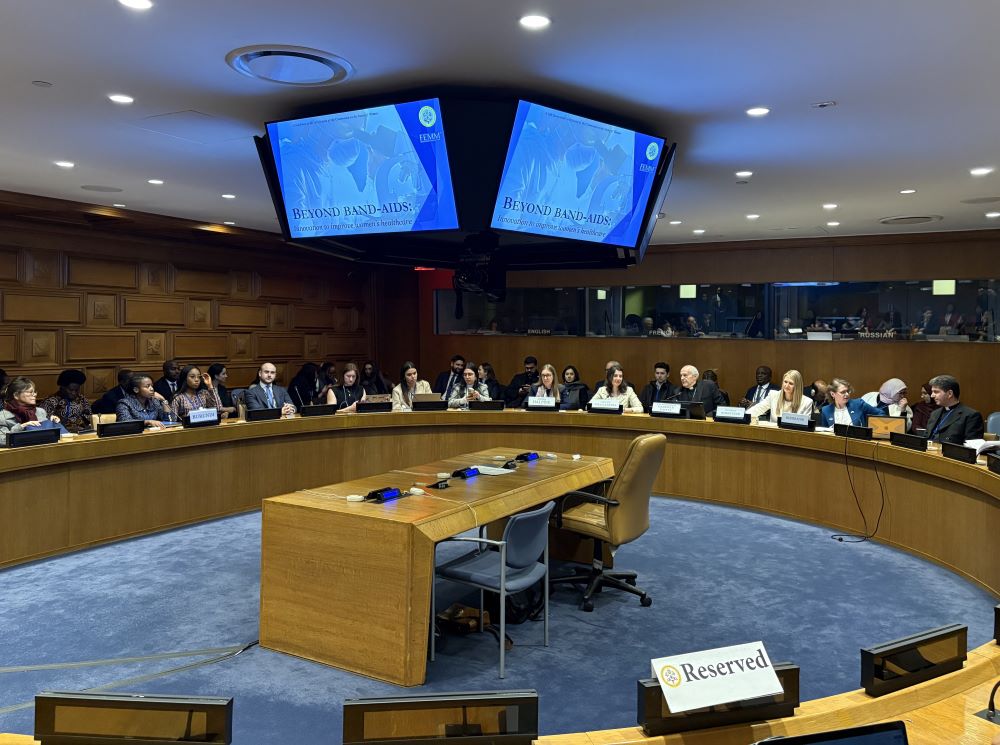 The Permanent Observer Mission of the Holy See to the U.N. organized a March 18 session called "Beyond band-aids: Innovation to improve women's healthcare." It was co-sponsored by the Fertility Education and Medical Management Foundation. (NCR photo/Camillo Barone)