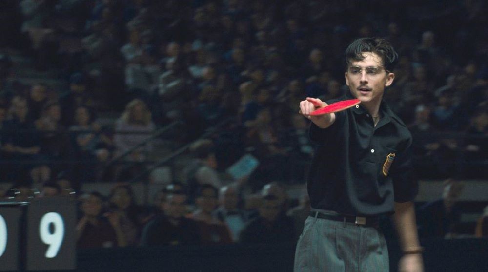 Timothée Chalamet stars in a scene from the movie "Marty Supreme." The movie has been nominated for nine Oscars, including three for Chalamet. (OSV News/A24)
