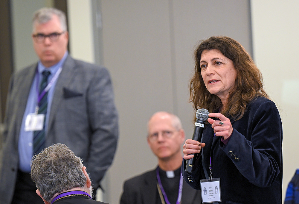 Irina Raicu, director of the Internet Ethics program at Santa Clara University's Markkula Center for Applied Ethics, is pictured at the Way Forward conference at the University of St. Thomas in St. Paul, Minnesota. (Courtesy of University of St. Thomas/Nick Wosika)