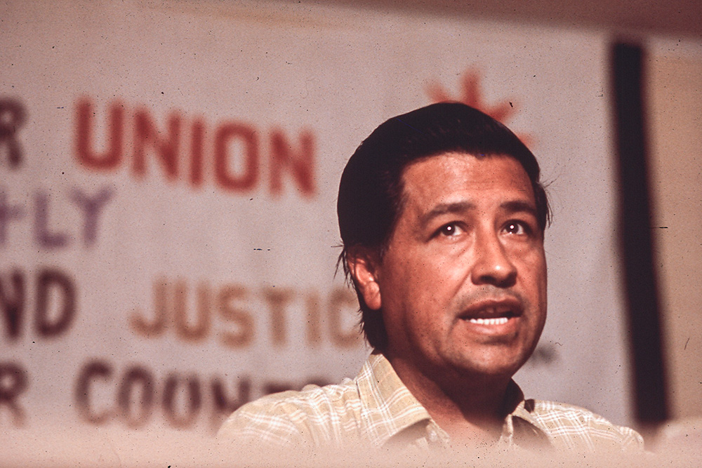 Cesar Chavez in August 1972 (Wikimedia Commons/U.S. National Archives and Records Administration)