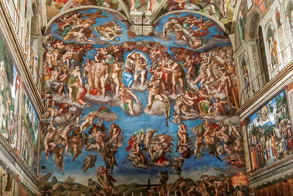 Michelangelo's 16th-century fresco "The Last Judgment" in the Sistine Chapel at the Vatican (Wikimedia Commons/Burkhard Mücke)