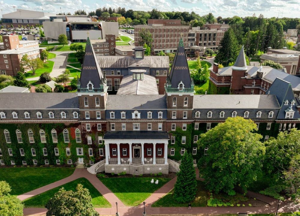 The College of the Holy Cross campus in Worcester, Massachusetts, is pictured in this undated photo. It is among 28 member institutions of the Association of Jesuit Colleges and Universities. (OSV News/Courtesy of College of the Holy Cross)