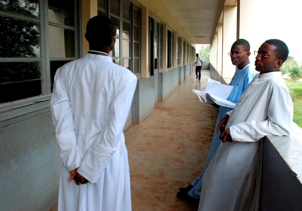 Teachers gather in a file photo at the minor seminary of St. Therese of Mvolye in Yaoundé, Cameroon. Pope Leo will travel across 11 cities, 18 flights and a total of more than 11,000 miles during his first apostolic trip to Africa April 13-23. (OSV News/Galbe.Com/Saabi/Galbe)