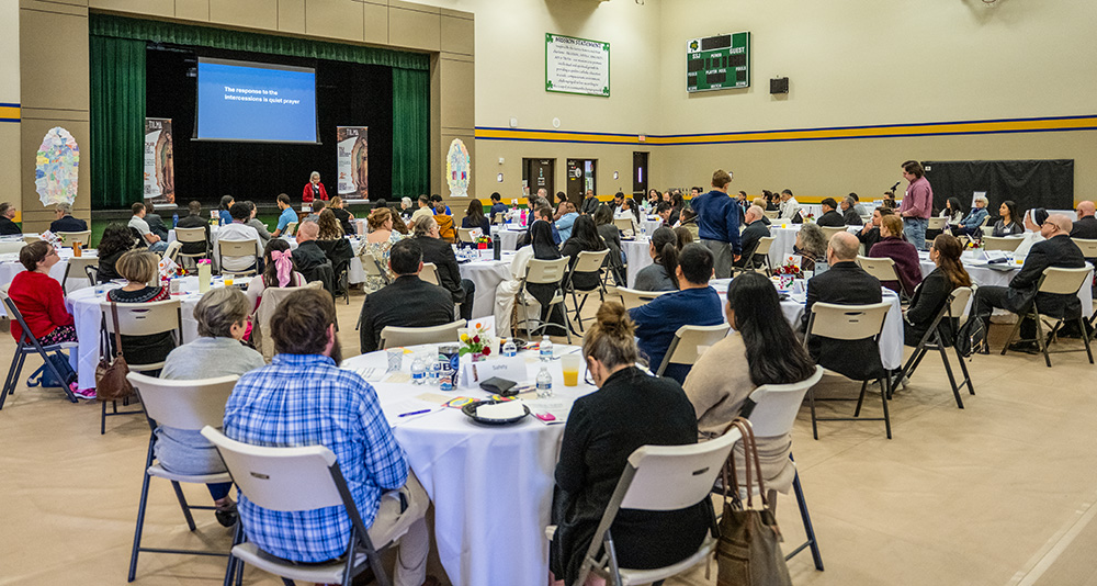 Lay Catholics and clergy take part in the Synod of Young Adults of the Phoenix Diocese in February 2026. (Courtesy of Phoenix Diocese/Brett Meister)