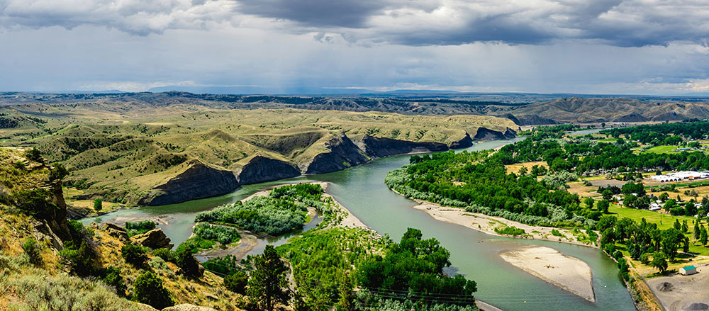 The Yellowstone River flows past Billings, Montana. "How do we honor the gift that God has given us?" asks Amber Henning of the Great Falls-Billings Diocese. (Unsplash/Trevor Vannoy)