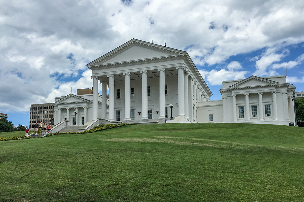 A view of the Virginia State Capitol building in Richmond in 2017 (Wikimedia Commons/Famartin)