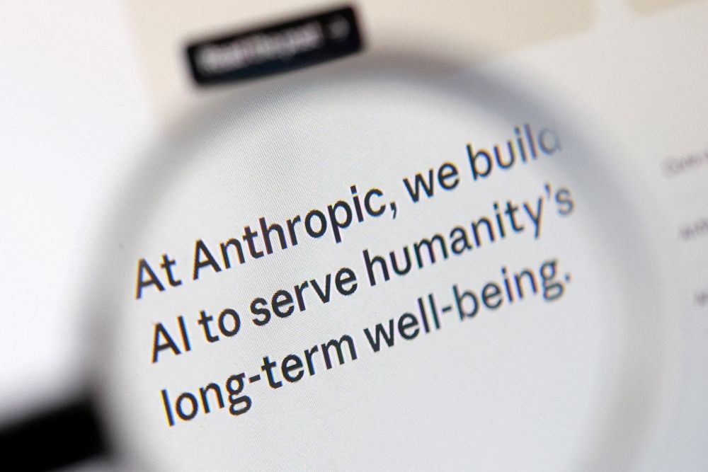 An Anthropic web page is seen in this March 1, 2026, illustration. Christopher Olah, the lead of Anthropic's interpretability team, will appear April 25 with Pope Leo XIV when he presents his encyclical "Magnifica Humanitas."  (OSV News/Reuters/Dado Ruvic)