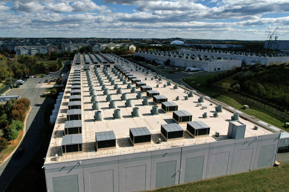 An aerial view shows an Amazon Web Services Data Center known as US East 1 in Ashburn, Va., Oct. 20, 2025. (OSV News/Reuters/Jonathan Ernst)