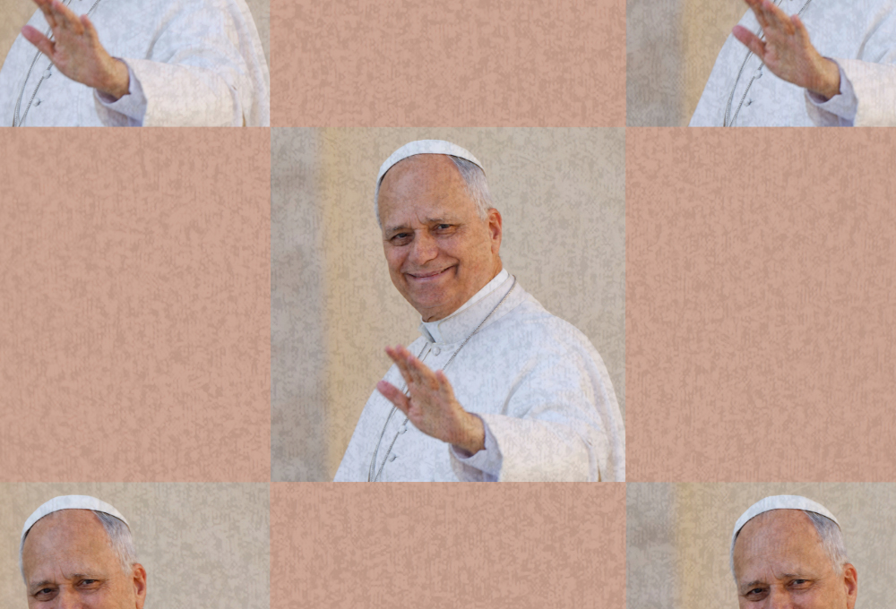 Pope Leo XIV waves as he arrives to lead his weekly general audience in St. Peter's Square at the Vatican April 29, 2026. (GSR graphic/Olivia Bardo; OSV News photo/Reuters/Remo Casilli)