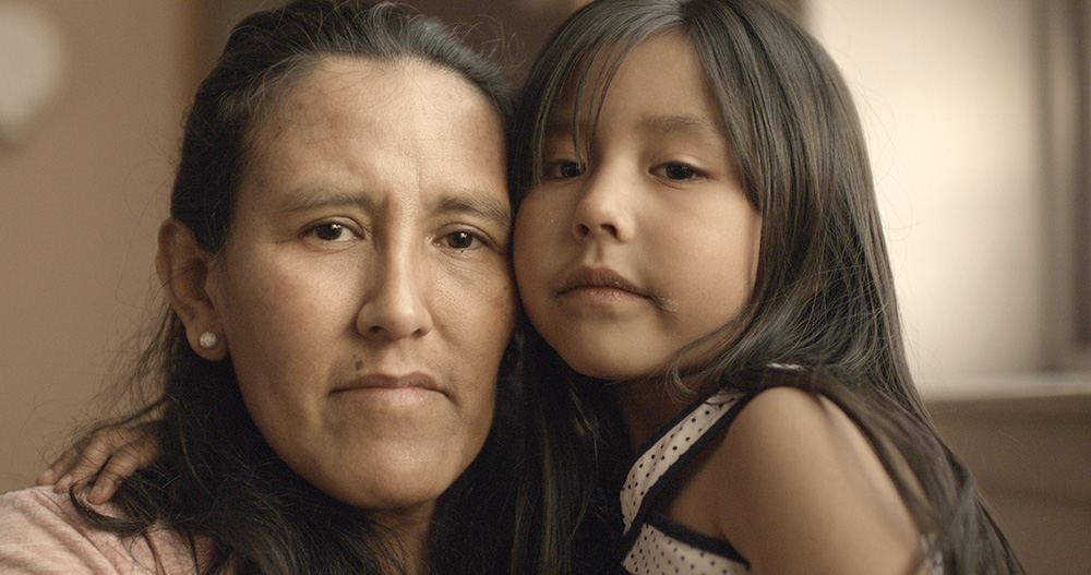 Jeanette Vizguerra and her daughter in the documentary "Si Pudiera Quedarme" (PBS/Theo Rigby)