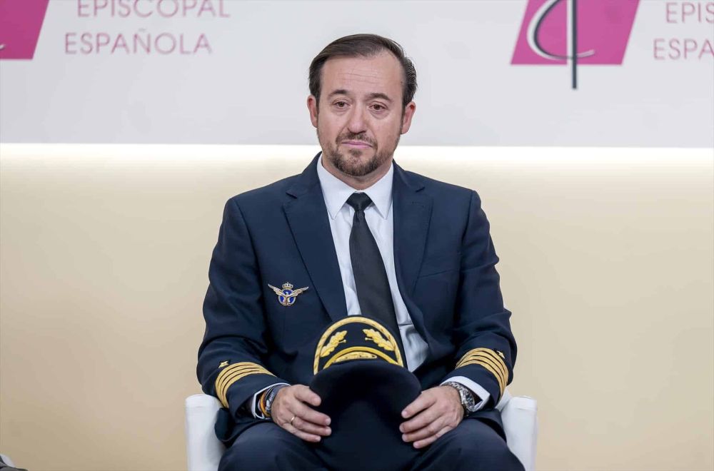 Pablo Martínez Núñez, a veteran Iberia captain, is seen in a May 26, 2026, photo in Madrid. He called piloting Pope Leo XIV from Madrid to Barcelona on June 9 the most meaningful flight of his 26-year career. The flight is part of Pope Leo’s June 6-12 trip, which includes four Iberia-operated journeys within Spain and back to Rome. (OSV News/Courtesy Spanish bishops' conference)
