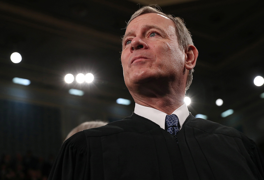 Chief Justice of the United States John Roberts is seen in the U.S. Capitol in Washington Feb. 4, 2020. (OSV News/Leah Millis, Pool via Reuters)