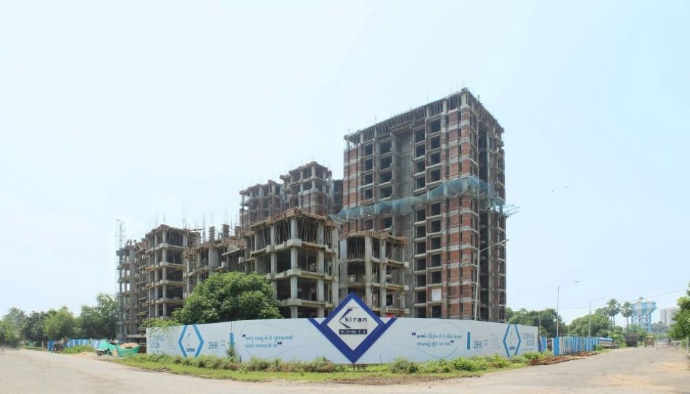 apartment buildings under construction