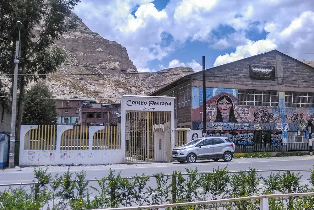 The Catholic Church's Pastoral Center in La Oroya, Peru, is seen in 2017. (Wikimedia Commons/Jhonwikip)