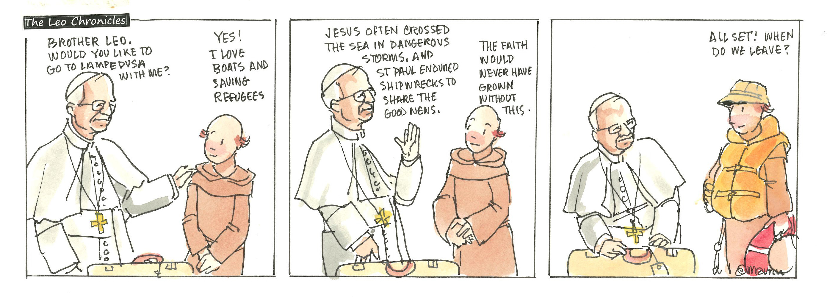 The Leo Chronicles - Pope Leo and Brother Leo are headed to Lampedusa.