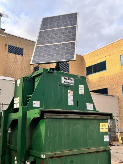 Solar power fuels a waste disposal system at Canisius University 