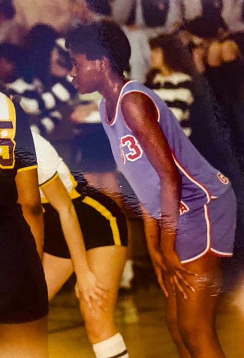 Lorraine McGirt of Philadelphia's Maria Goretti High School in 1982. She played a feature role in Penn State's rise to power in women's basketball in the 1980s. (Courtesy of Neumann Goretti High School)