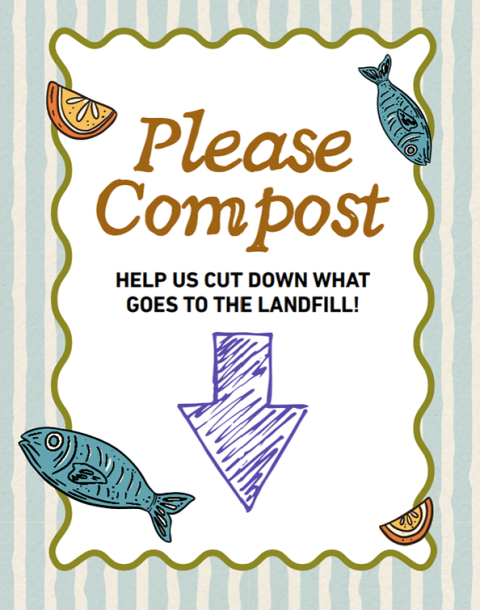The Laudato Si' Commission of the St. Louis Archdiocese produced educational materials for parishes to display at their fish fries explaining and encouraging sustainability measures. (Courtesy of St. Louis Archdiocese)