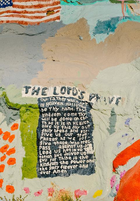 The Lord's Prayer, painted on Salvation Mountain in California (Dreamstime/Kelsietaylor)