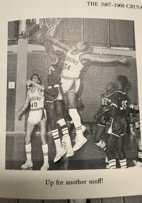 Jean Fugett (54) is seen in the 1967-68 yearbook for Cardinal Gibbons High School in Baltimore. (Courtesy of Jean Fugett)