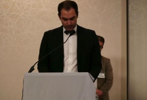 NCR staff reporter Camillo Barone at the RNA awards dinner at Courtyard by Marriott Atlanta Decatur Downtown/Emory in Atlanta April 25 (Courtesy of Camillo Barone)