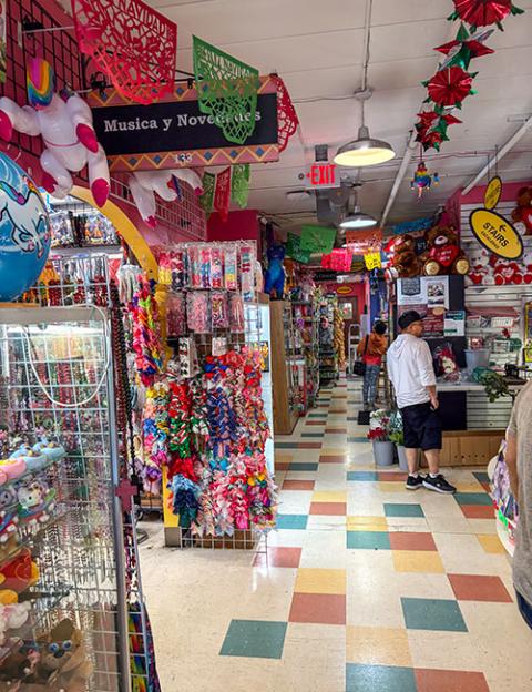 A store on the lower level of Mercado Central in South Minneapolis in May 2026 (NCR photo/Camillo Barone)