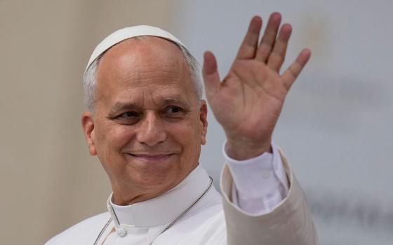 Pope Leo XIV arrives for his weekly general audience in St. Peter's Square at the Vatican May 13, 2026. (AP/Alessandra Tarantino)